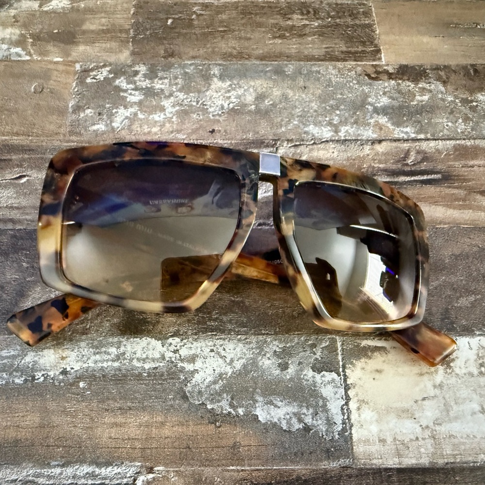 Miu Miu Tortoise Square Sunglasses